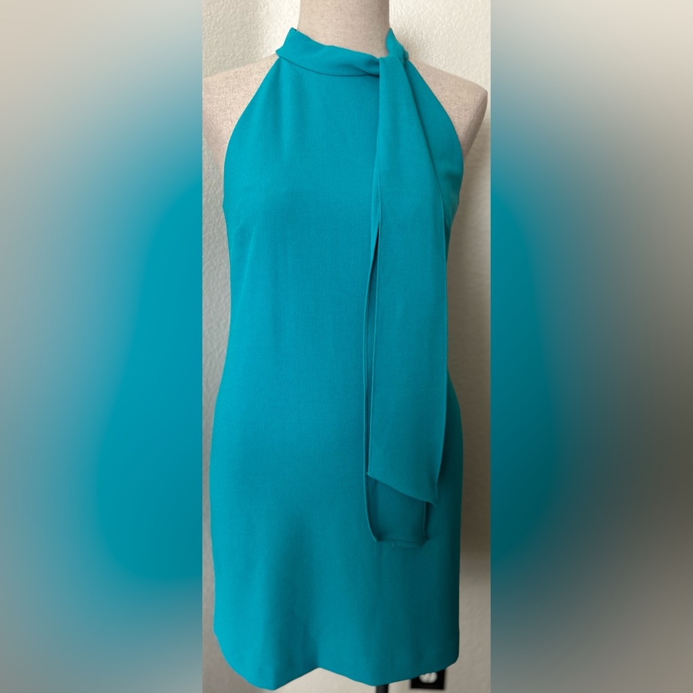 Vince Camuto Teal Halter Dress